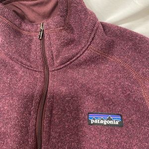 Purple Patagonia fleece sweater